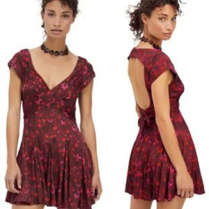 Free People It Takes Two Wrap Dress Size Small Womens Plum Purple OB1303164